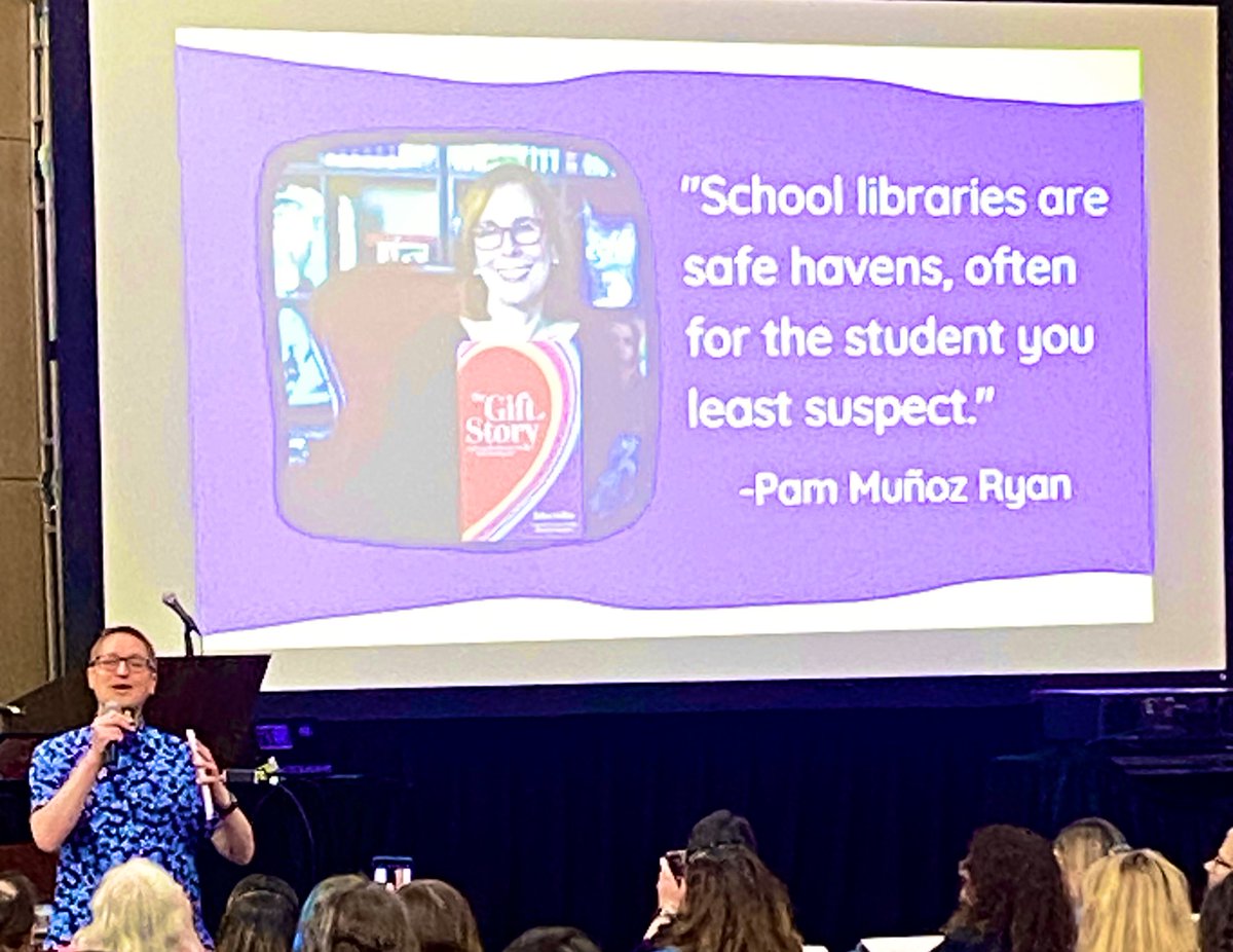 The great @MrSchuReads reminds us that libraries often mean so much to students we don’t expect! @NTTBFest @PamMunozRyan
