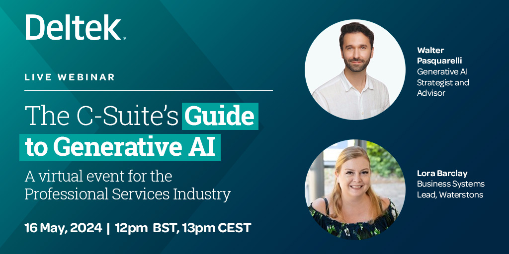 Deltek Intl (@deltek_intl) on Twitter photo 📢 Attention business leaders! Elevate your #AI game with a live webinar on 16 May. Join <a href="/waltpasquarelli/">Walter M. Pasquarelli</a> and Lora Barclay (<a href="/WaterstonsLtd/">Waterstons</a> ) for expert strategies and real-life case studies. Reserve your spot today! bit.ly/3JlYN26
#DeltekProjectNation 📢 Attention business leaders! Elevate your #AI game with a live webinar on 16 May. Join <a href="/waltpasquarelli/">Walter M. Pasquarelli</a> and Lora Barclay (<a href="/WaterstonsLtd/">Waterstons</a> ) for expert strategies and real-life case studies. Reserve your spot today! bit.ly/3JlYN26
#DeltekProjectNation
