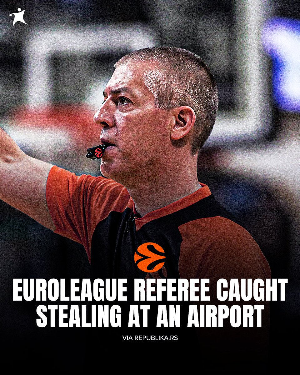 EuroLeague referee Matej Boltauzer was caught stealing at the Belgrade Nikola Tesla Airport 😳