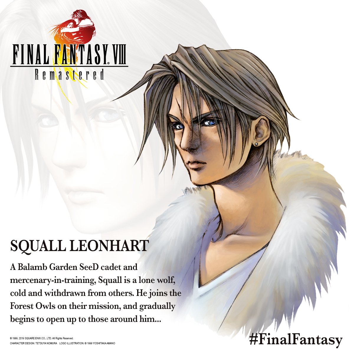 Squall Leonhart (Character Profile)

#FinalFantasy #FF8 #FinalFantasy8 #FFVIII #FinalFantasyVIII