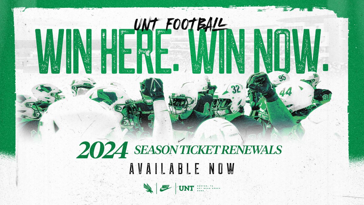 TODAY is the @MeanGreenFB season ticket renewal deadline ‼️ Secure your seats today ➡️ northtex.as/MyAccount #GMG 🟢🦅