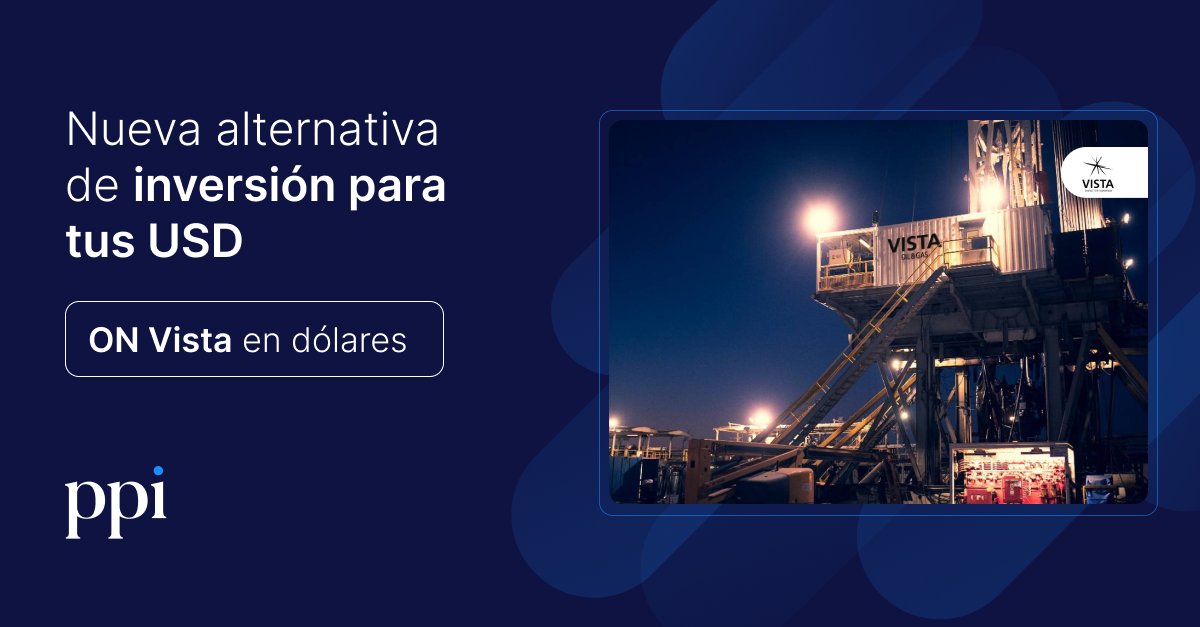 pportfolio's tweet photo. 📣 PPI te invita a participar de una nueva colocación de #VistaEnergy para invertir tus dólares. Se trata de dos ONs que licitan el próximo martes 30/04. Si querés saber más, ingresá a nuestra plataforma 👉 https://t.co/HOhSvFw40P #VSCOC https://t.co/slqdeVenoE