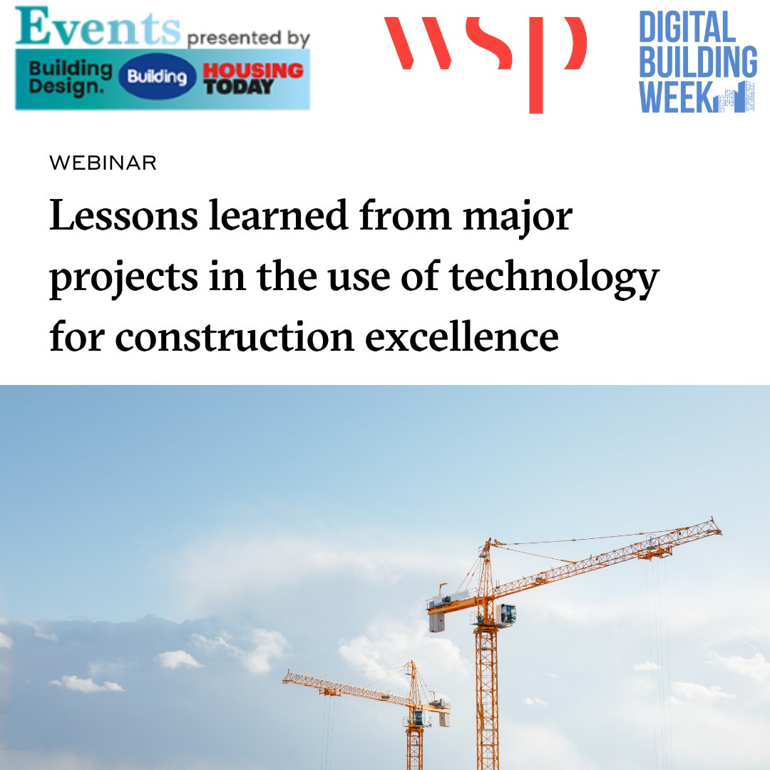 Dale Sinclair, Head of Digital Innovation at @WSP_UK, joined a #DigitalBuildingWeek webinar hosted by Building Magazine to discuss the need for a paradigm shift in the way we design and build. 💡 

Find out more here: bit.ly/4b9JtS8

#WeAreWSP