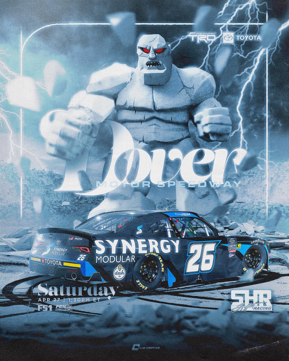 Catch us in the ring with Miles the Monster 😈 #TeamToyota | #MonsterMile | #SynergyRacing | #BetRivers200