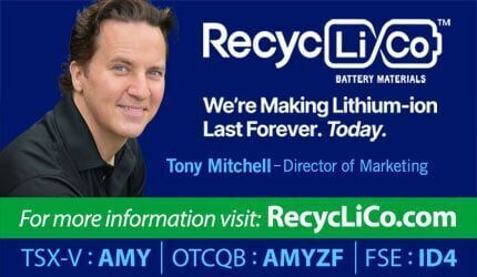 RecycLiCo’s Patent Portfolio Expands
#BatteryRecycling #Sustainability #CircularEconomy $AMY $AMYZF $AMY.V
bit.ly/3xNHx3c