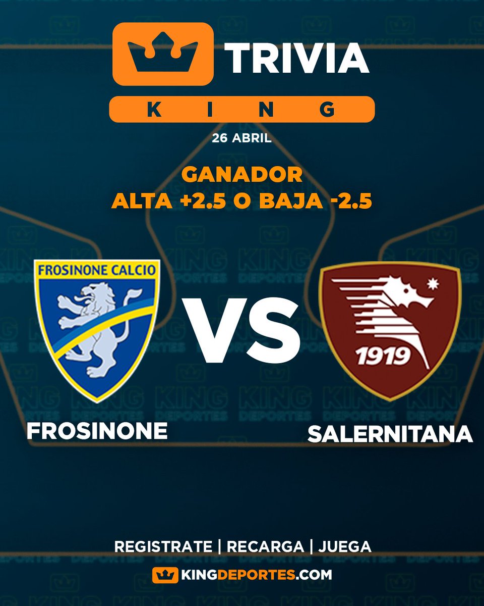kingdeportes_ve's tweet image. Participa en la #Triviaking 🔥 

Para participar solo debes:
✅Seguirnos
✅Dar like
✅Comenta tu pronóstico y usuario en KingDeportes (Solo un comentario) 

NO valido para recargas en efectivo🚨‼️ 

Partido del día 26/04/24🗓️