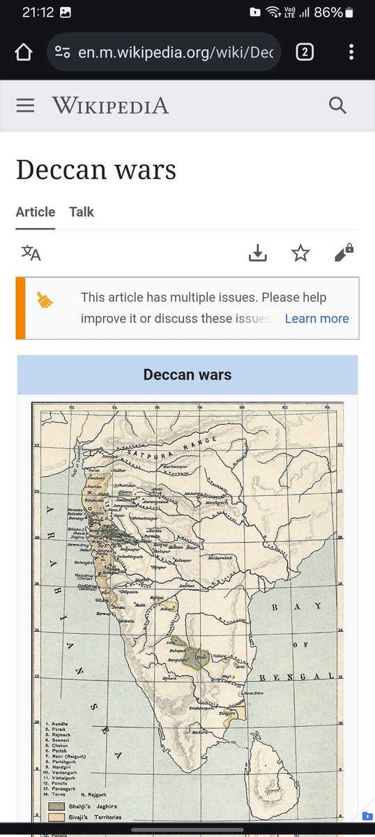 Apparently someone has changed the wikipedia page of 'Mughal-Maratha wars' into 'Deccan wars' and the page dosent even have the 'result' section 🙂