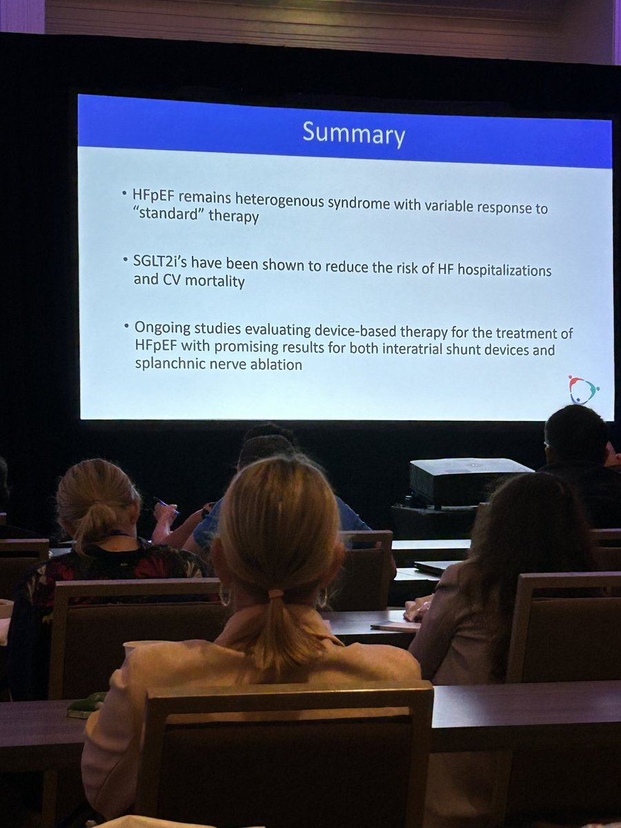 Welcome to day 1 of the Scripps Clinical Advances in Heart Failure, Arrhythmias, & Cardiogenic Shock Symposium! 🫀⚡️@RajeevCMohan gave a comprehensive update on HFpEF treatment, including SGLT2i’s & device-based therapies currently in clinical trials!
