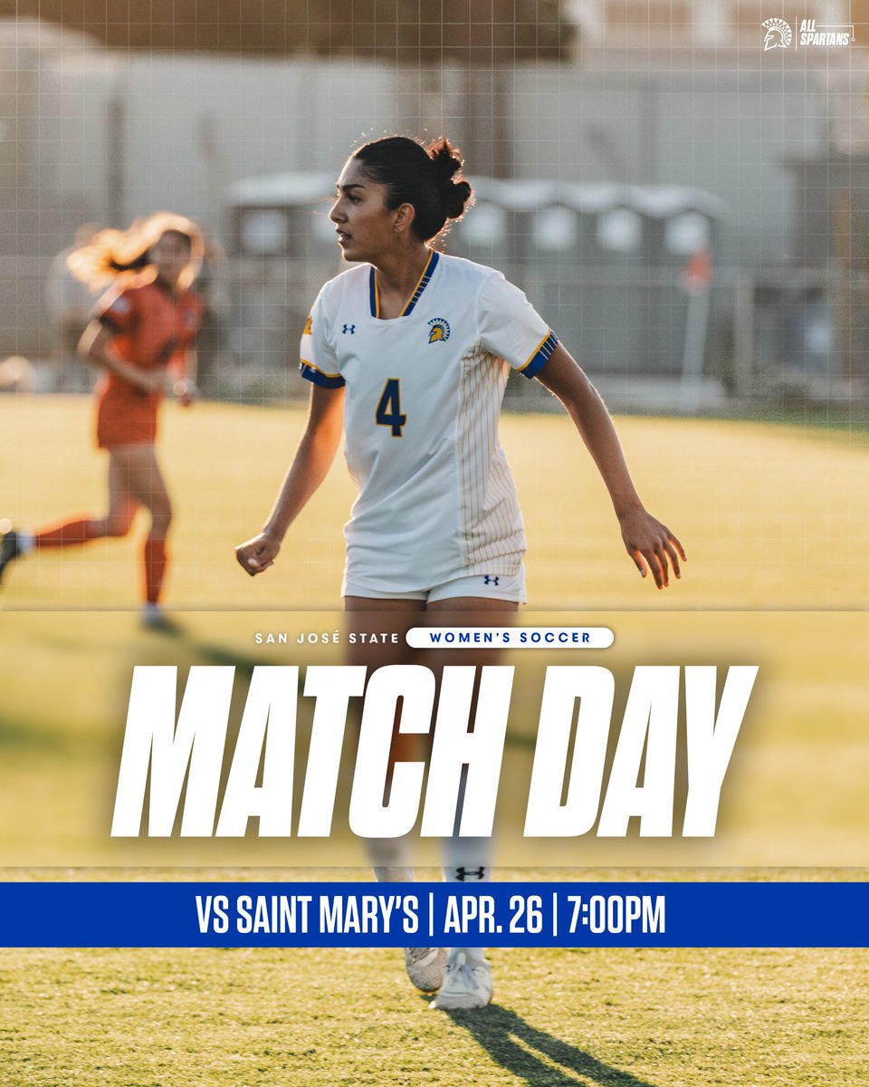 𝐌𝐀𝐓𝐂𝐇 𝐃𝐀𝐘! ⚽️ Today is our last match of spring season. We hope to see you there!! 🆚 Saint Mary’s ⌚️ 7:00 pm 📍 Spartan Soccer Complex 🎟️ Free Admission #AllSpartans