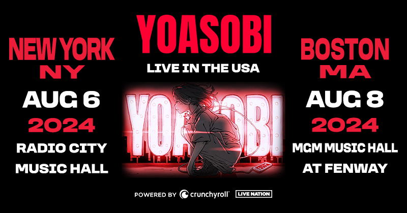 Tickets are on sale NOW for @YOASOBI_staff! See them live at NYC’s Radio City Music Hall and Boston’s MGM Music Hall. Grab yours today: livemu.sc/3WrDnbR 🎟️
