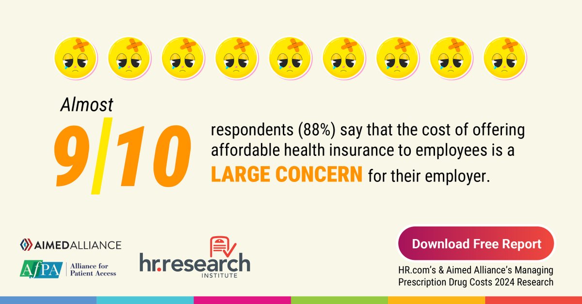 Rising costs of healthcare, and prescription drugs in particular, continue to be a challenge for employers in 2024. Download the free @aimedalliance @HRcom research report to learn practical insights and strategies to help your organization.  #HealthPlan okt.to/c9Iibm