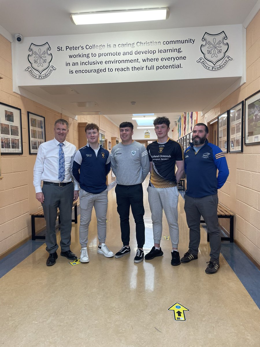 Great to recognise the academic and hurling achievements of Daragh, Luke and Robbie with Jack Pettit memorial scholarship in @StPetersWexford today.