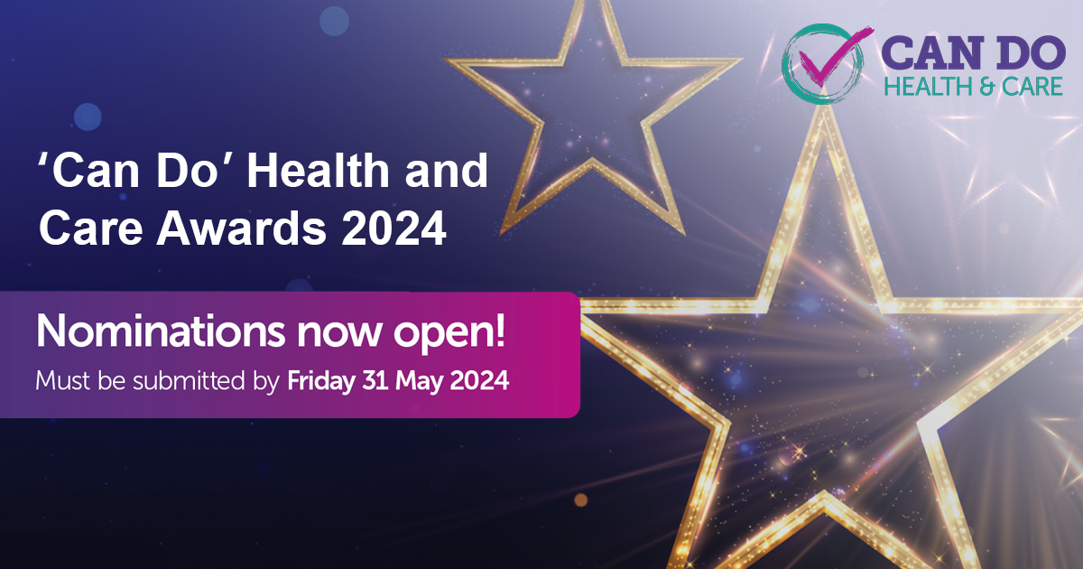 The 'Can Do' Health & Care Awards 2024 are now open for nominations. Do you know someone (or a team or group ) that deserves special recognition for making a difference to local people's health and wellbeing? Go here - ow.ly/xYtw50RgTV7