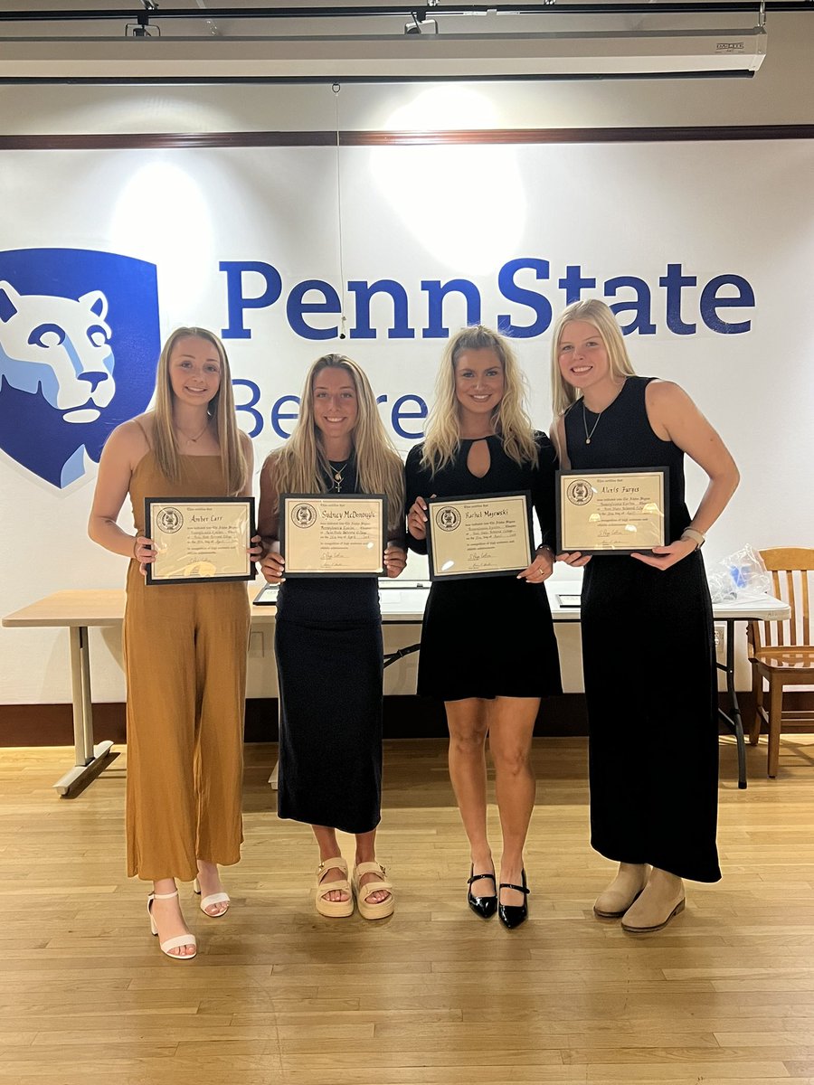 One of our favorite days of the year! Last night we celebrated our Chi Alpha Sigma athletes. Congrats to Amber, Syd, Rach, and Alexis on your achievement in the classroom, keep representing us well! #psbwbb