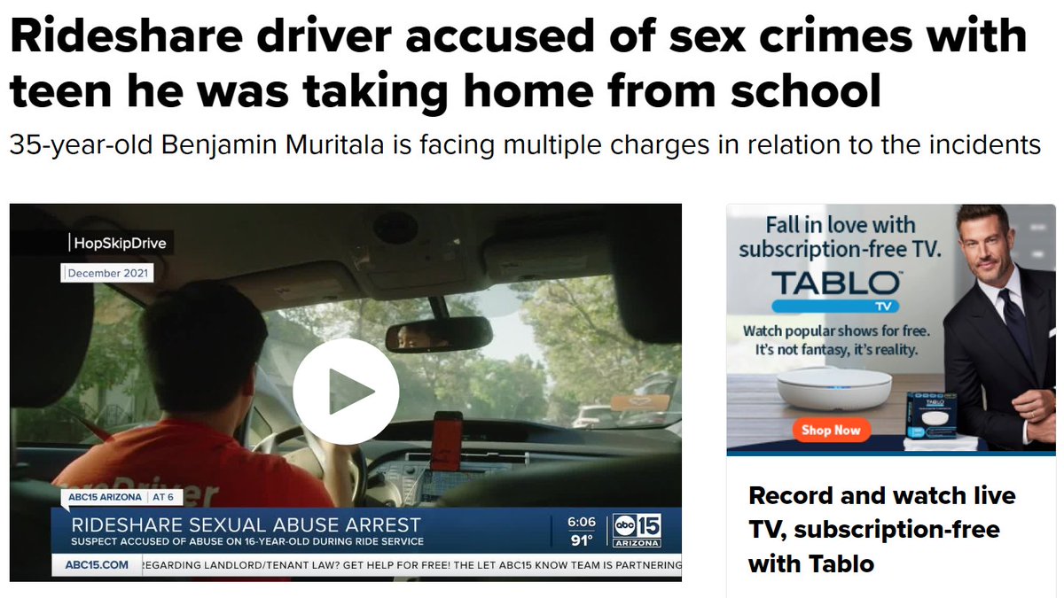 Once again, @ScottsdaleUSD is in the news for abuse to a special needs child at the hands of @HopSkipDrive. The SUSD employee who previously ignored abuse is still employed with the district. 

🚨⬇️
abc15.com/news/crime/rid…  

#BecauseKids