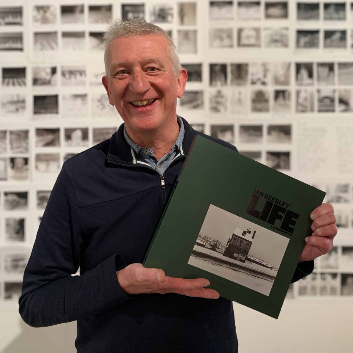 LIFE by Ian Beesley: the softback has just arrived! Here’s @IanBeesleyphoto with his copy - photographed in his new exhibition ‘Life Goes On’ which opens in Gallery 2 tomorrow. Signed copies of LIFE are available in the bookshop & online here saltsmillshop.co.uk/collections/bo…