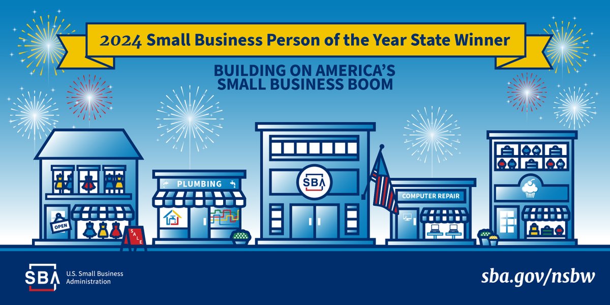 Join us in congratulating the @SBAgov 2024 State Small Businesspersons of the Year! #VetBiz owners in multiple states won the award. Learn more about the winners: sba.gov/article/2024/0… #veteranowned