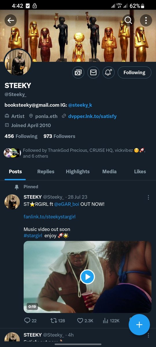 @Twitablogger @Steeky_ Omo this music is mad
From the beat to the lyrics, download and play it on 0.5× low jamming it feels so good.
Great job here @Steeky_

#steekysatisfy