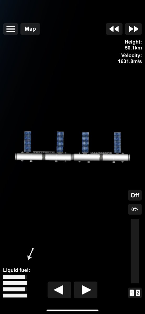 SpaceFlightSim2's tweet image. 50km fuel station #spaceflightsimulator