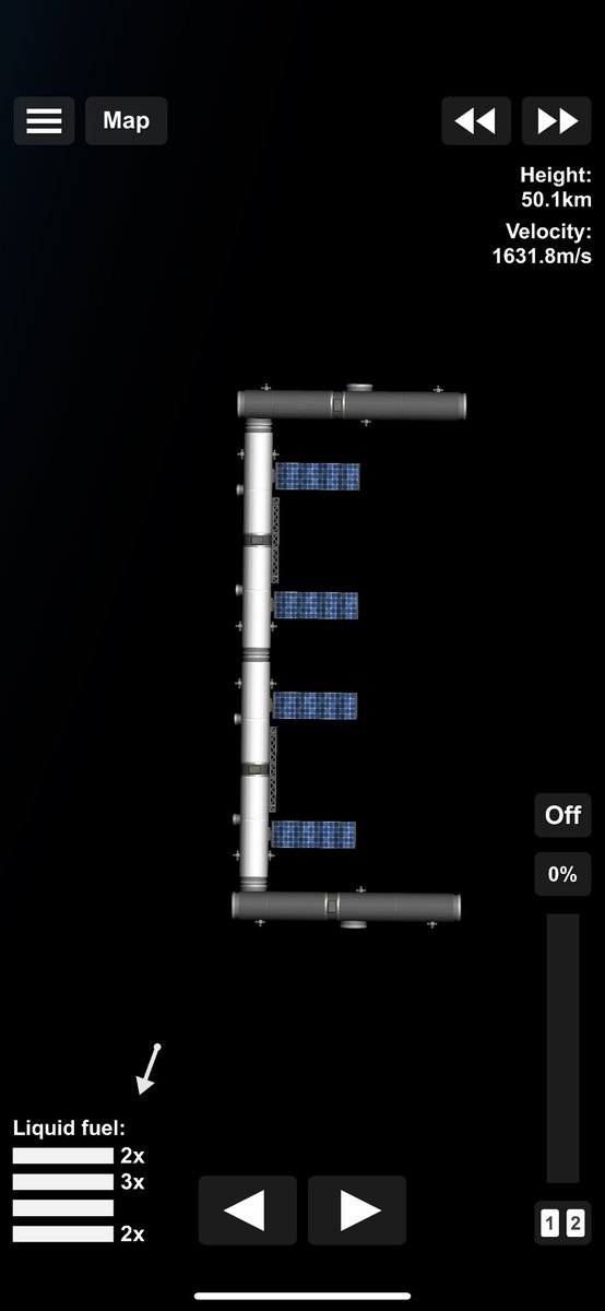 SpaceFlightSim2's tweet image. 50km fuel station #spaceflightsimulator