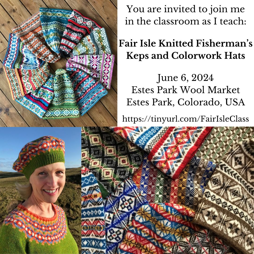 Happy #fairislefriday! Join us, if you can! 
More #knitting info here: estesparkeventscomplex.com/thu-workshops.…… 
#jenniferdaley #knittingjenny #fairisle #fairisleknitting #fairislestickning #fairisleknit #strandedcolourwork #knittersofinstagram #knitstagram #colorworkknitting #handknitting