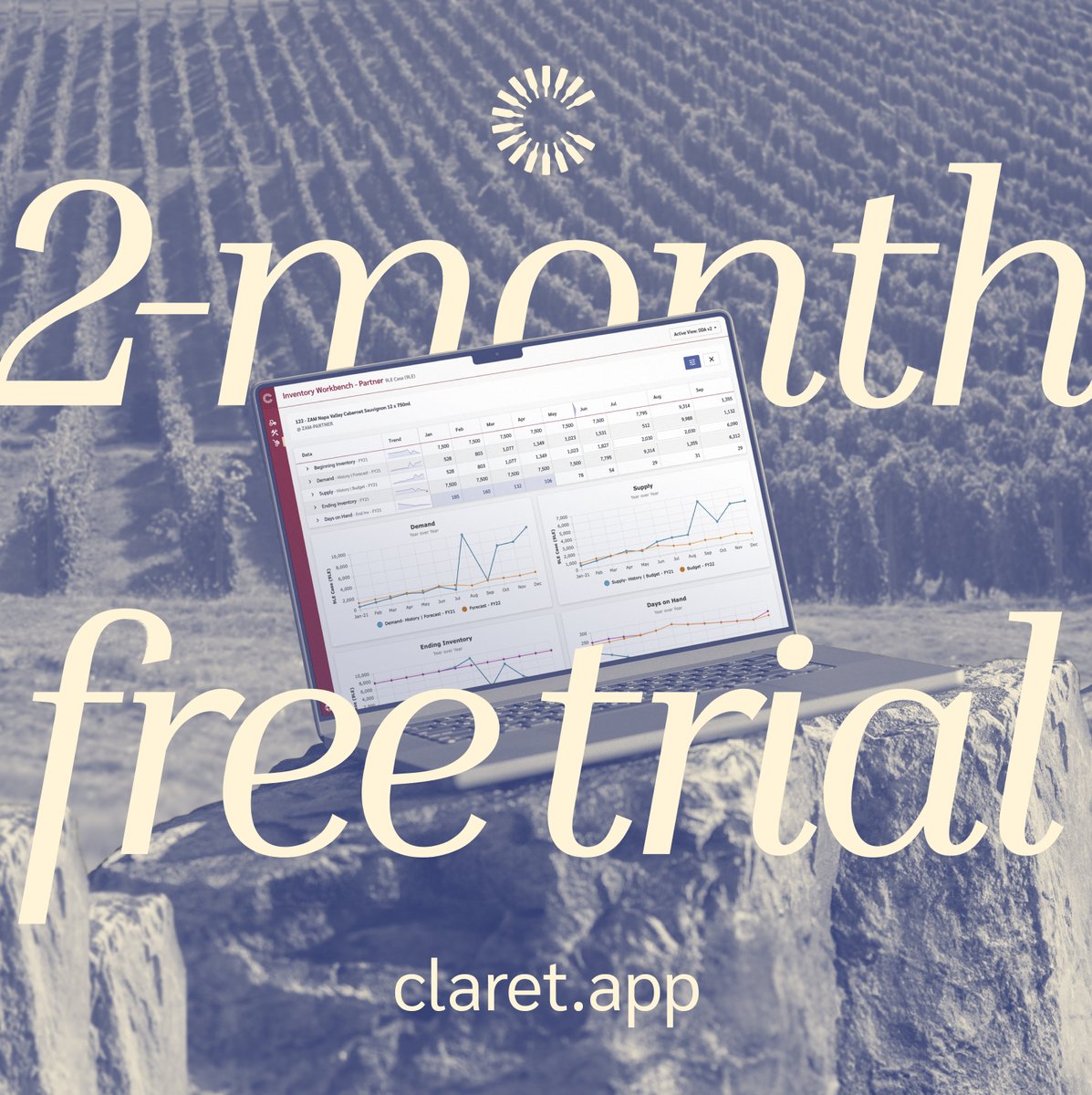 Optimize your BevAlc operations: Try Claret (for free!) and see how

We're so confident in Claret's ability to transform your planning and forecasting processes that we're offering a two-month trial, completely free of charge.

claret.la/3wbmgAg

#BeverageBusiness #BevAlc