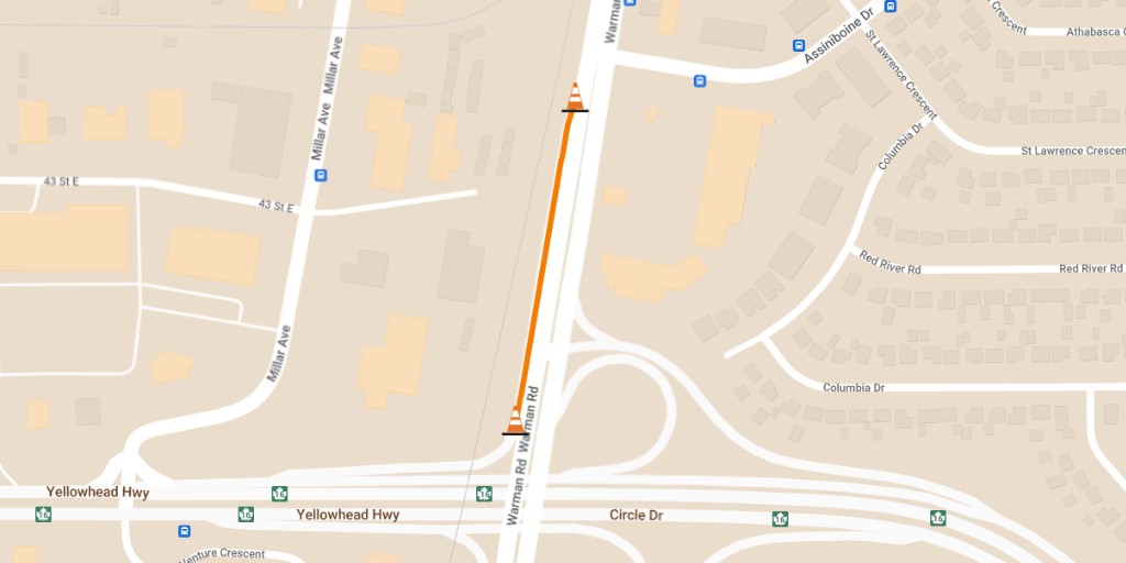 Heads up, drivers! The Warman Road southbound ramp to Circle Drive westbound will be closed for approximately two weeks starting Monday, April 29th for a sewer main installation. 🚧Please use alternate routes, like Millar Avenue, and obey all signs. ➡️PSA: bit.ly/3WcUkq6