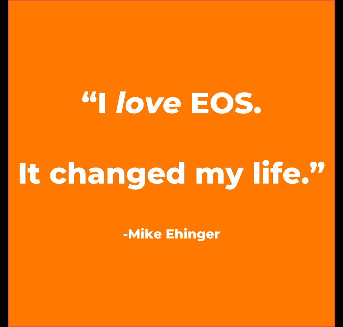 One of the joys of bringing EOS to life is running into people **frequently** say things like this. Mike, it was great chatting with you today, loved your insights and discovering unexpected (fashion) connections! #fractional #fractionalintegrator #TrueFI #eos #eoslife