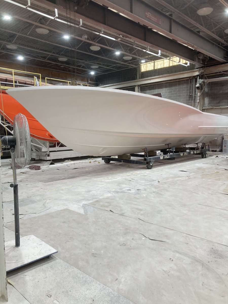Pulled hull #1 for Albemarle’s new 45’ fish around express this week. LOTS of work in the months to come to see this beauty to fruition! #allinadayswork