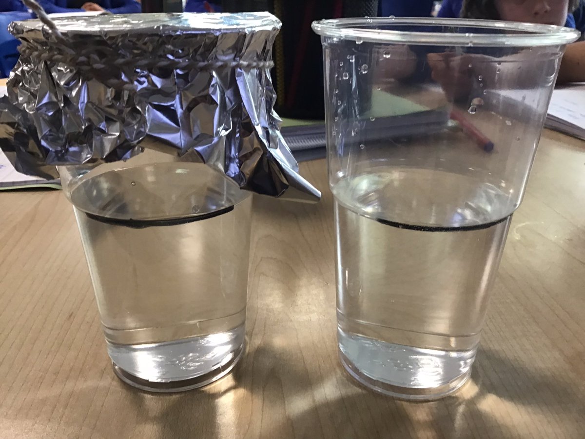 Y4 science in action - the effect of salt on melting ice and evaporation - in our look at states of matter this week.