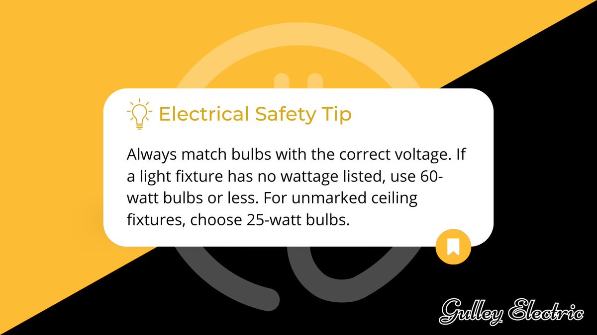 Safety is our top priority every day, but today, we spotlight the importance of electrical safety. Using the right bulbs can save energy and prevent electrical issues. Follow these tips for a well-lit and safe home.

#electricalservices #electricalsafety #electrician