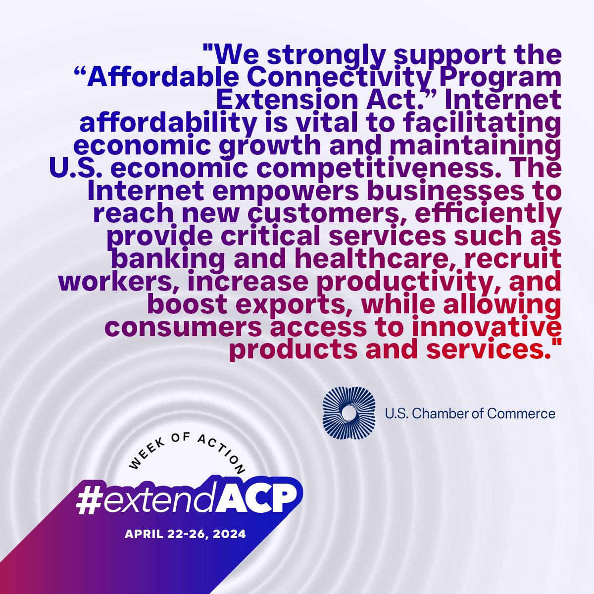 Not only has the Affordable Connectivity Program proven itself to be a practical investment delivering long term dividends in every sector, research has shown that higher levels of broadband adoption lead to higher incomes, and lower unemployment. #ExtendACP #ACP
