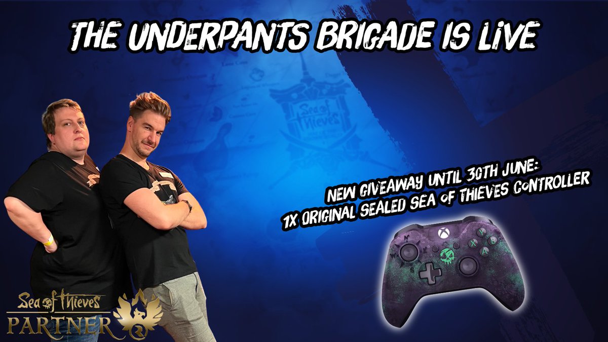 The Underpants Brigade is live on the #SeaofThieves to help @minipiratsasje and the 'Wigglenoses' to protect pigs all across the sea. The catch? We'll only do what the Wigglenoses order us to. Sounds like failure in the making? Let's see... (link in bio)