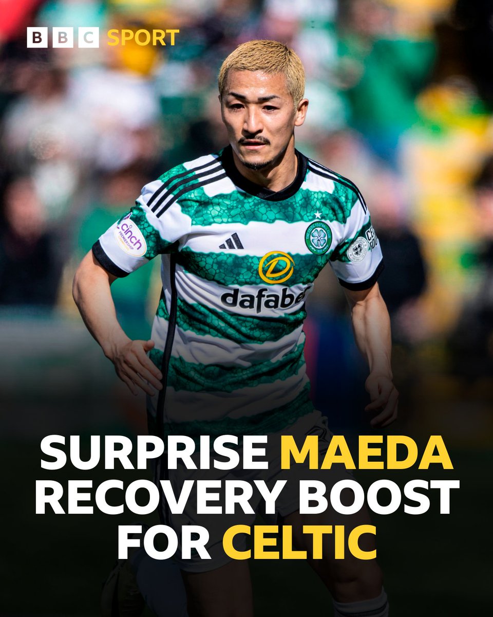 Big boost for Celtic 🙌

Daizen Maeda is on course to feature in the side's title chase after making a quicker than expected recovery from injury.

#BBCFootball