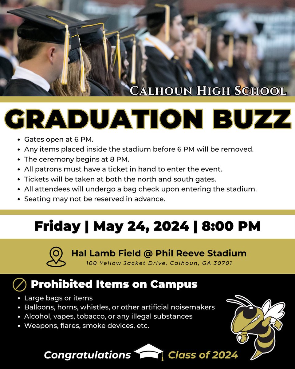 Calhoun High's 2024 Graduation Buzz 🐝🎓