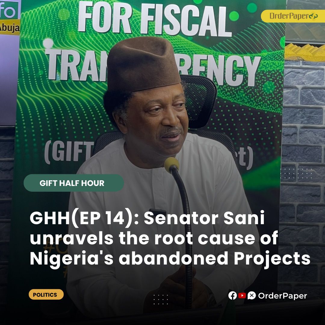 In an exclusive radio show, the #GIFTHalfHour with OrderPaper, Senator Shehu Sani @ShehuSani discusses the root causes of abandoned projects in Nigeria and workable solutions.

What are the causes? What can be done about it? Dive into this article to get all the details!