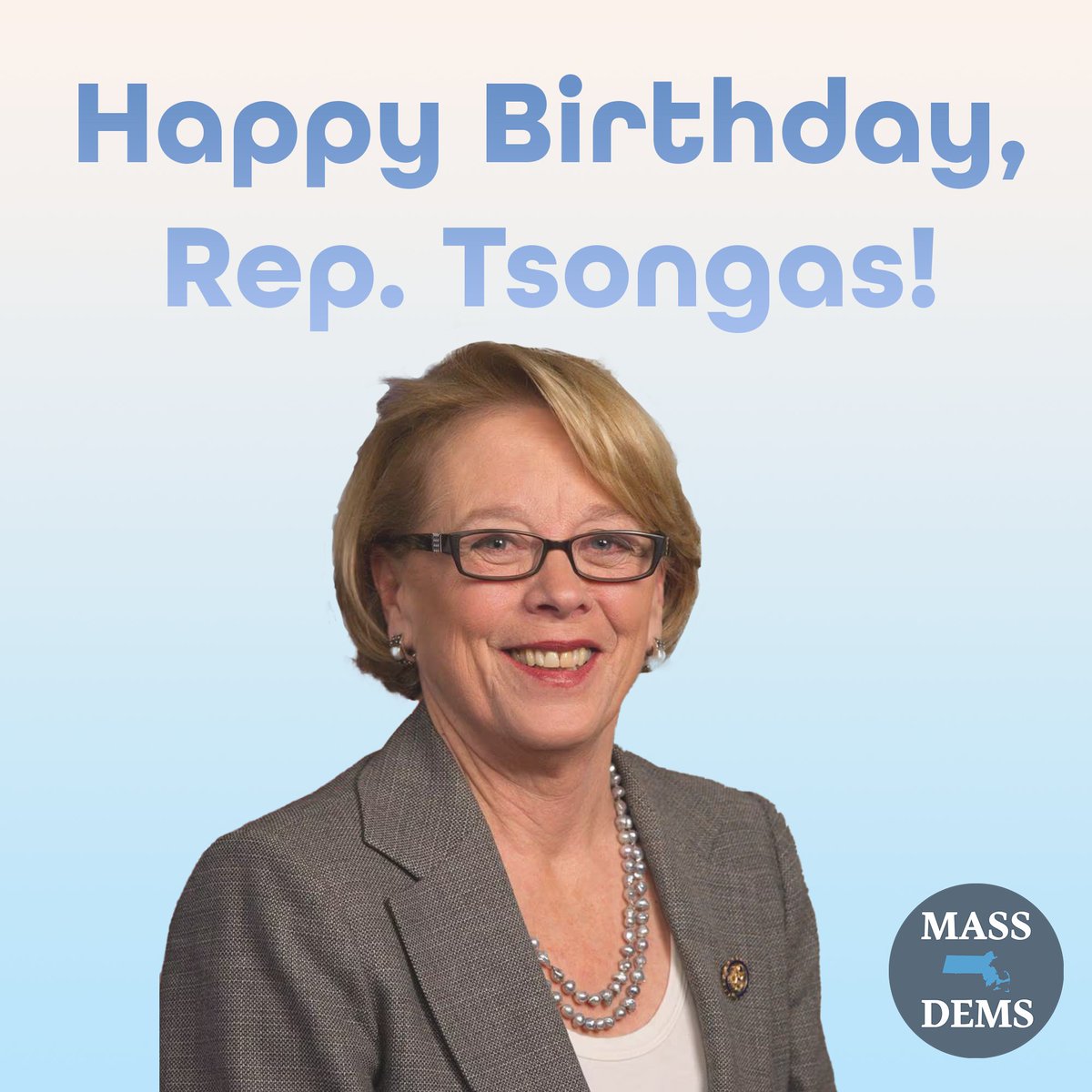 A very happy birthday to our former Rep. and forever friend of the Party, Niki Tsongas!