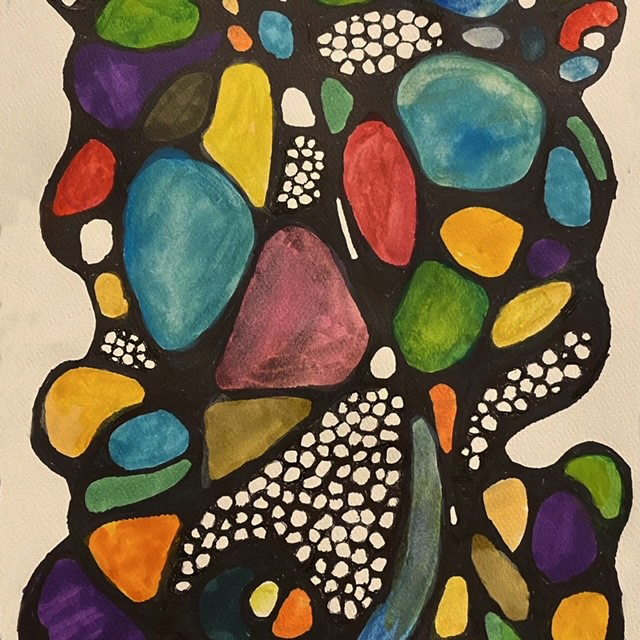 It's Stress Awareness Month. Art therapist @gretchen_miller encourages all to take a creative break & create neurographic art. This form of meditative art transforms scribbled lines of stress & chaos into an image that becomes satisfying, self-soothing, & relaxing. #ArtsInHealth