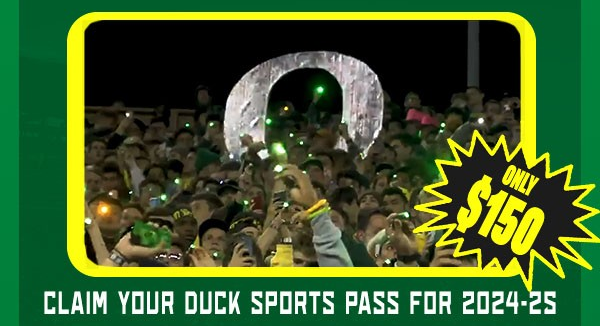 UO Students, 2024-25 Duck Sport Passes are NOW on sale. Visit goducks.com/students to get yours now‼️ Do so by Tuesday (4/30/24) and you'll be eligible to claim @DuckSwag surplus sales passes. #GoDucks 🦆