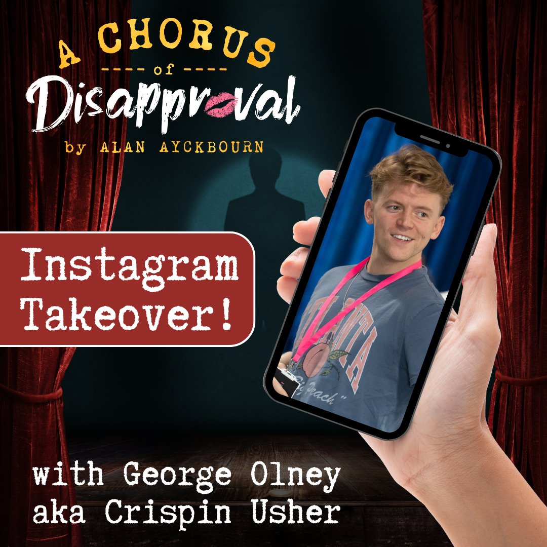 Instagram Takeover Alert! 📱 We're thrilled to announce that George Olney, aka Crispin Usher from A Chorus of Disapproval, will be taking over our Instagram for a day! Join us tomorrow as George gives you a sneak peek into the life of an actor at Salisbury Playhouse.