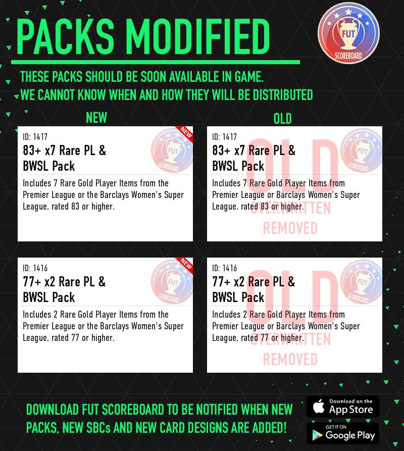 🚨 NEW PACKS MODIFIED 🚨