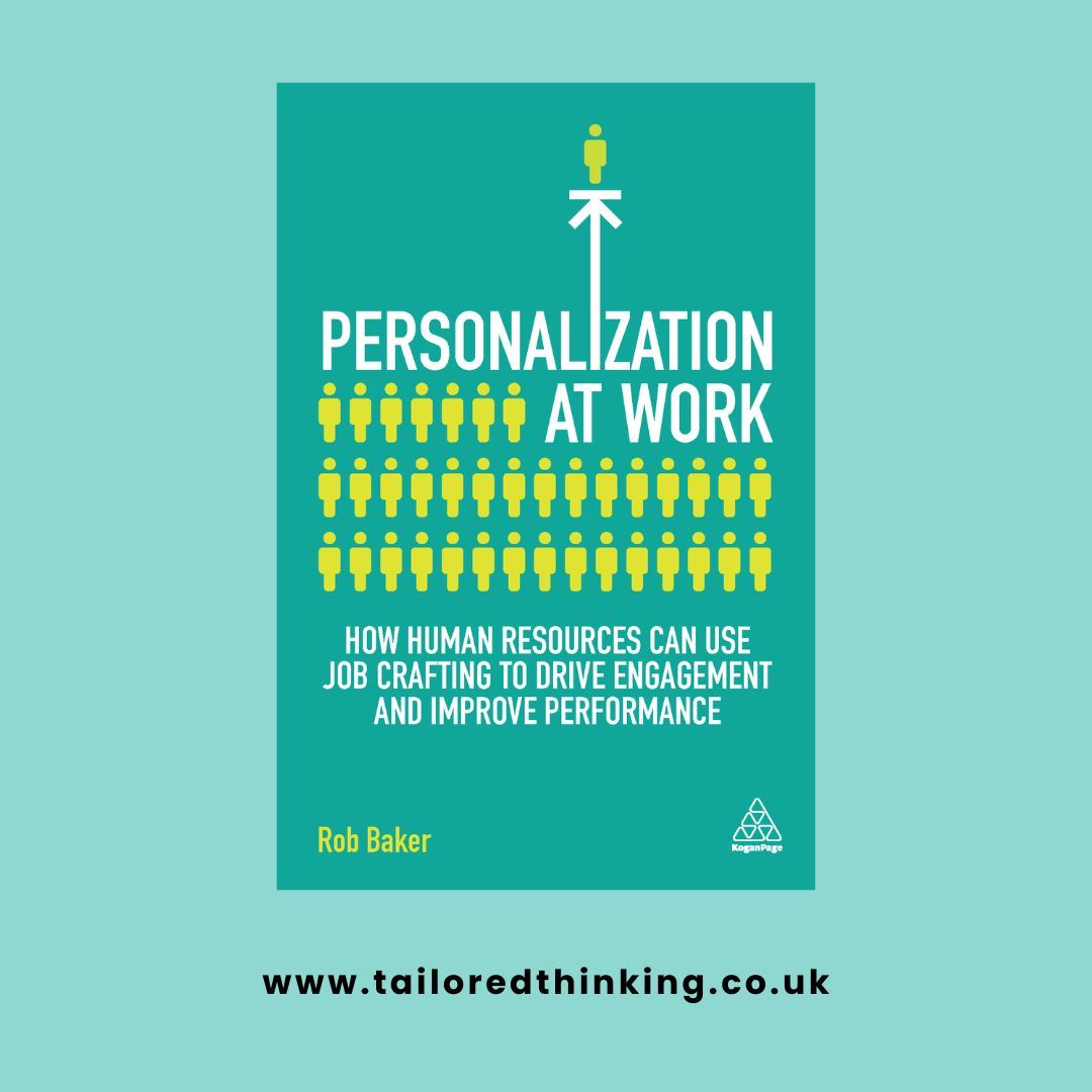 End the working week with a bit of practical inspo for job crafting by checking out Rob's book, Personalization at Work 🙂

Available in an online and IRL bookstore neat you. 

#PositivelyDeviant #JobCrafting #PositivePsychology