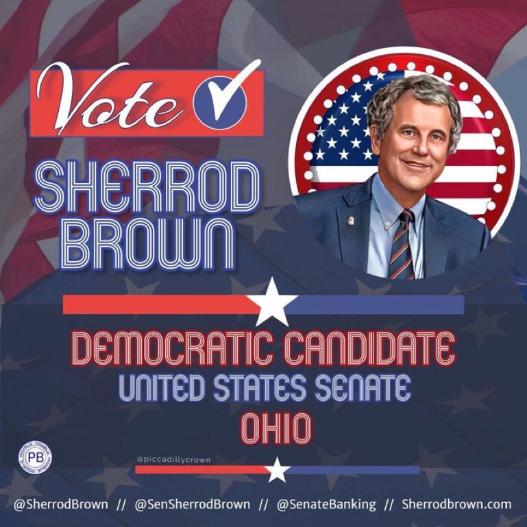 #ProudBlue #DemsUnited #Allied4Dems 

Sherrod Brown is running for re-election to keep fighting for all Ohioans.

His opponent is a MAGA extremist who is in it for himself.

He’ll always work to preserve our democracy & work across the aisle to get things done for Ohio.