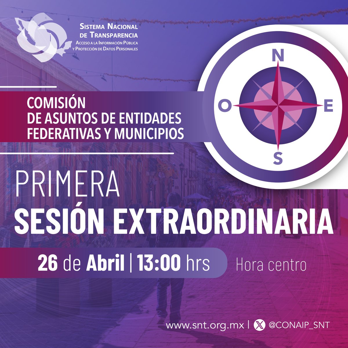 👉#NoTePierdas Hoy la Primera Sesión Extraordinaria de la Comisión de Asuntos de Entidades Federativas y Municipios (<a href="/Comisiondeaefym/">Comisión AEFYM</a>)  del Sistema Nacional de Transparencia. 
🇲🇽#MéxicoTransparente 

⏰13:00 horas    
🎥 <a href="/INAImexico/">INAI</a>