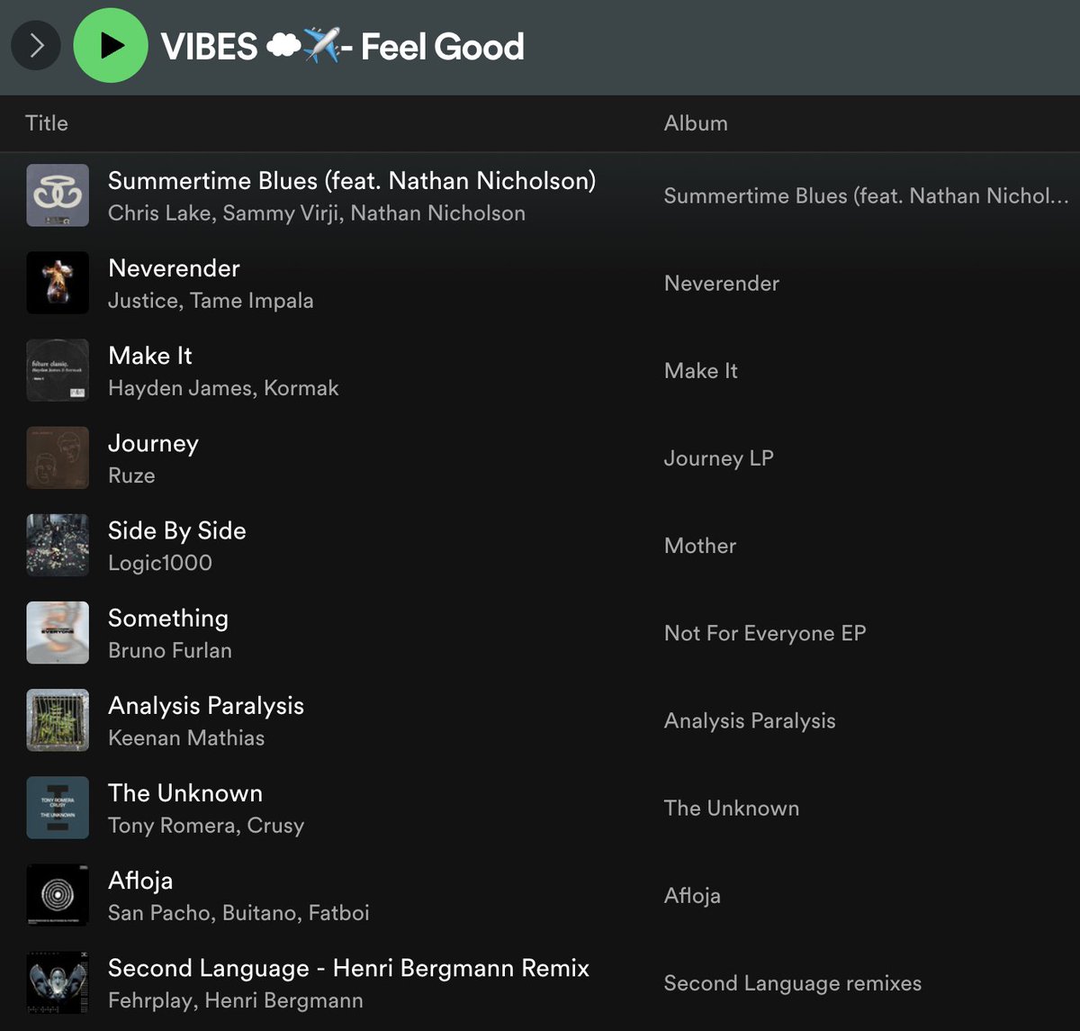 My VIBES playlist is updated! ☁️✈️🔊: spoti.fi/2N8325d