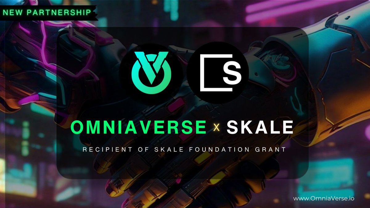 OmniaVerse Receives Grant from the SKALE Foundation

OmniaVerse has developed our ecosystem centered around the premise of being easy to use, frictionless, and interoperable with any game, platform, or blockchain.

In order to realize our vision for OmniaVerse, we’ve prioritized