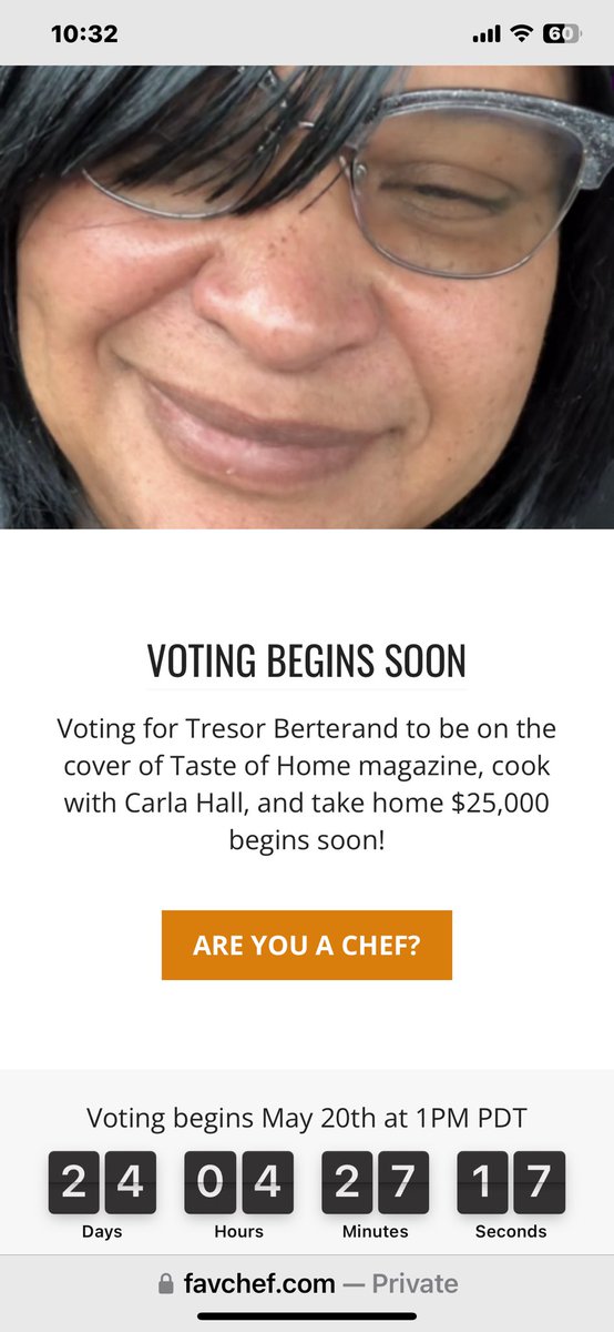 Tresor: Welcome to #favoritechef 2024! You’re in the running to be on the cover of Taste of Home.. #voting starts May 20, 2024.. #blessings  @favchef  @tasteofhome  #chef #tresorsbistrogroup👩🏽‍🍳 @tresors_bham_bbqsauce 🌶👩🏽‍🍳 #tresorsbhamcajuanseason👩🏽‍🍳 @tresor_sauce