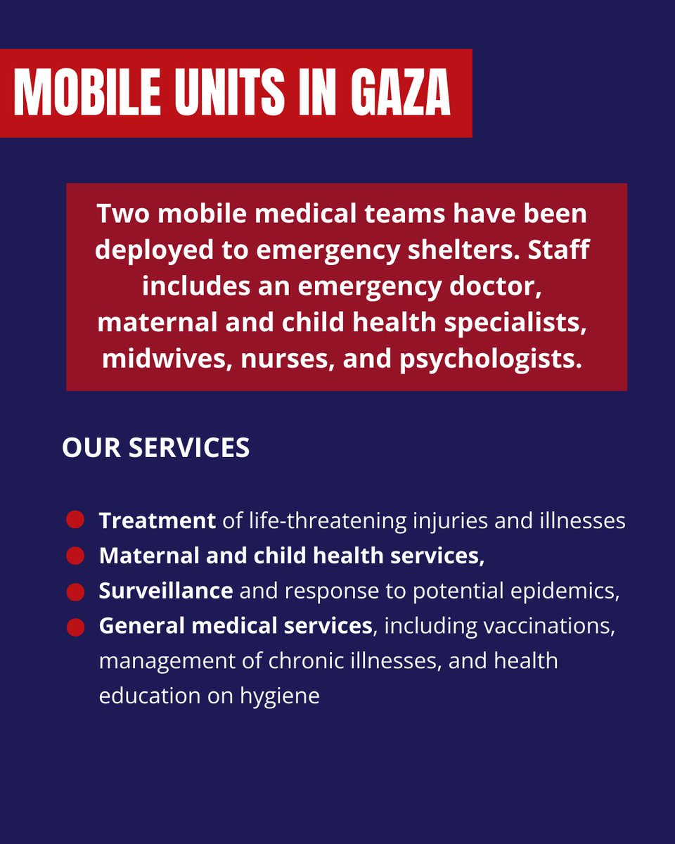 🇵🇸 Doctors of the World is in #Gaza: 🚑 With 2 mobile units & multiple medical points, we offer healthcare & psychosocial support. Despite our efforts, Gaza faces overwhelming need. We've signed @InterActionOrg plea to urge Biden to action: 👇 tinyurl.com/yckdvacf