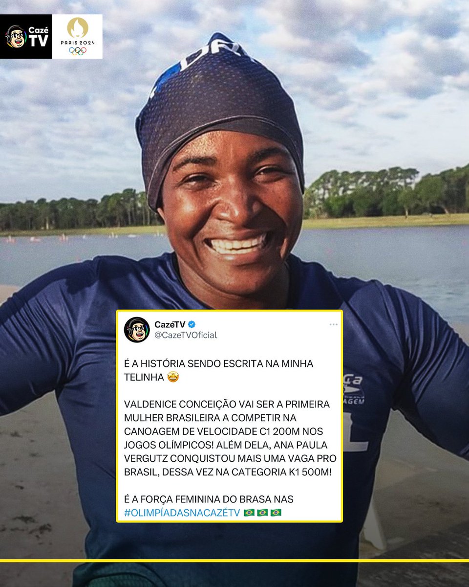 FAZ SEU NOME, VALDENICE! 🗣️ É CAMPANHA HISTÓRICA DA CANOAGEM DE VELOCIDADE BRASILEIRA! JÁ SÃO SETE VAGAS GARANTIDAS NA MODALIDADE NAS #OLIMPÍADASNACAZÉTV! 🇧🇷🚣‍♀️ #PARIS2024