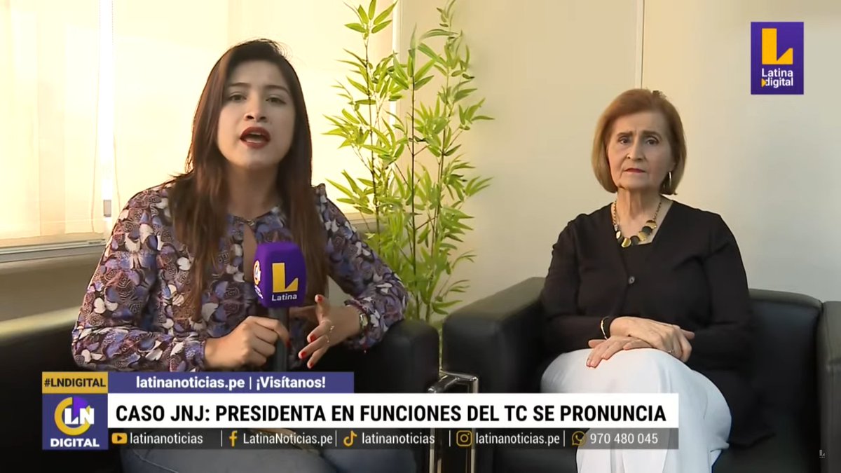 #LOÚLTIMO 🚨 Caso JNJ: Presidenta en funciones del TC se pronuncia sobre la suspensión de la reposición de Inés Tello y Aldo Vásquez

#ENVIVO➡️ youtube.com/live/yLAYqbOhO…

📲🖥️ Suscríbete a nuestro canal de YouTube.
#LatinaNoticias